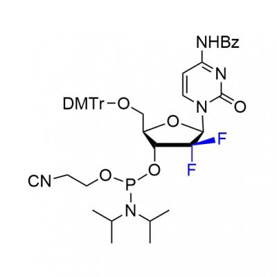 CAS    142808-44-4      	N-Benzoyl-2-deoxy-5-O-DMT-2',2'-difluorocytidine 3-CE phosphoramidite