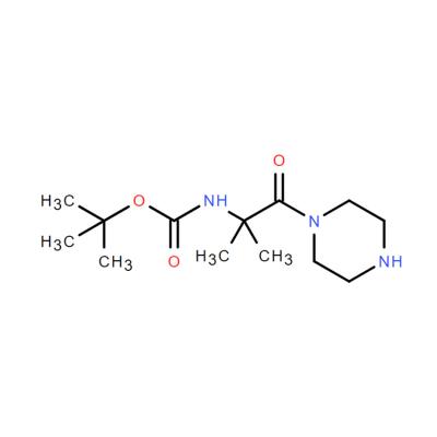CAS   1303890-06-3     Carbamic acid, N-[1,1-dimethyl-2-oxo-2-(1-piperazinyl)ethyl]-, 1,1-dimethylethyl ester