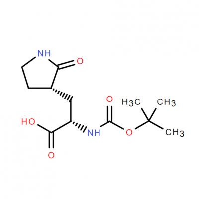 CAS    741267-75-4     3-Pyrrolidinepropanoic acid, α-[[(1,1-dimethylethoxy)carbonyl]amino]-2-oxo-, (αS,3S)-