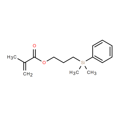 CAS    88267-01-0    2-Propenoic acid, 2-methyl-, 3-(dimethylphenylsilyl)propyl ester