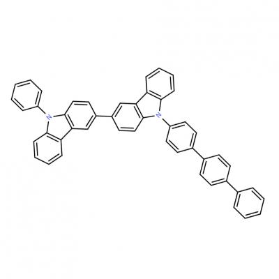 CAS     1548581-42-5    3,3'-Bi-9H-carbazole, 9-phenyl-9'-[1,1':4',1''-terphenyl]-4-yl-