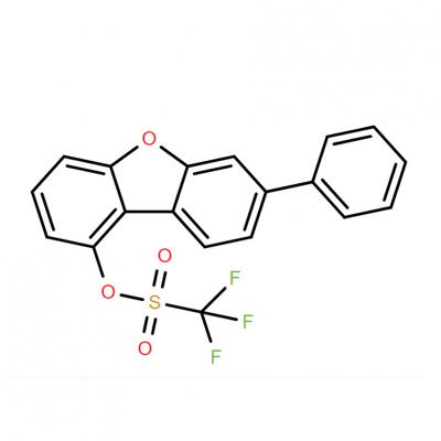 CAS    2128707-95-7     Methanesulfonic acid, 1,1,1-trifluoro-, 7-phenyl-1-dibenzofuranyl ester