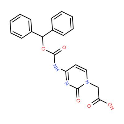CAS    186046-78-6     (4-N-(BENZHYDRYLOXYCARBONYL)CYTOSINE)-1-ACETIC ACID