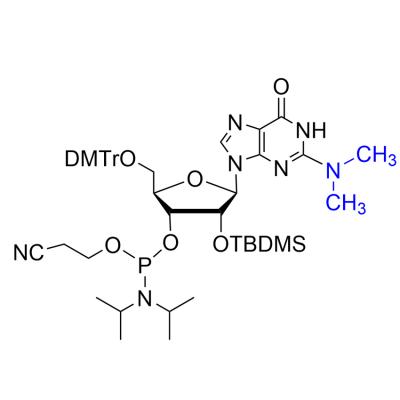CAS   872548-62- 4   N2,N2-Dimethyl-5’-O-DMTr -2’-O-TBDMS guanosine 3’-CED phosphoramidite