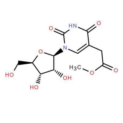 CAS    29428-50-0     5-Pyrimidineacetic acid, 1,2,3,4-tetrahydro-2,4-dioxo-1-beta-D-ribofur anosyl-, methyl ester