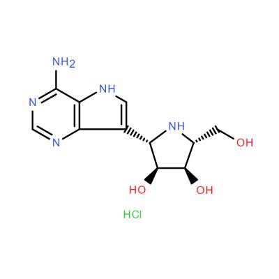 CAS    222631-44-9     3,4-Pyrrolidinediol, 2-(4-amino-5H-pyrrolo3,2-dpyrimidin-7-yl)-5-(hydroxymethyl)-, monohydrochloride, (2S,3S,4R,5R)-