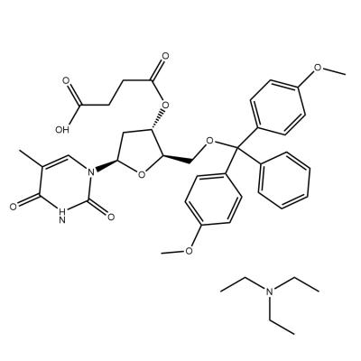 CAS   402944-22-3      5'-O-(4,4-Dimethoxytrityl)-thymidine-3'-succinate, TEA salt