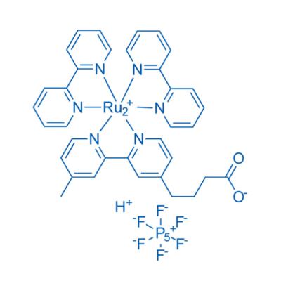 CAS    115239-59-3    Bis(2,2’-bipyridyl)(4-methyl-4’-carboxypropyl-2,2’-bipyridyl)ruthenium(II) bishexafluorophosphate