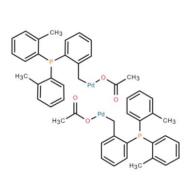 CAS     172418-32-5    TRANS-DI(MU-ACETATO)BIS[O-(DI-O-TOLYLPHOSPHINO)BENZYL]DIPALLADIUM (II)
