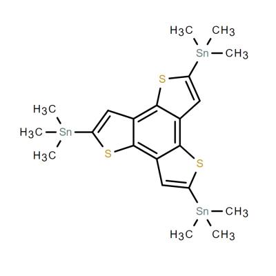 CAS    1289556-30-4      2,5,8-Tris(trimethylstannyl)benzo[1,2-b:3,4-b':5,6-b'']trithiophene