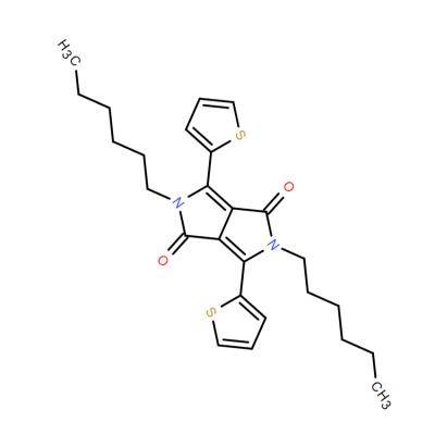 CAS   852435-01-9    2,5-dihexyl-3,6-di(thiophen-2-yl)pyrrolo[3,4-c] pyrrole-1,4(2H,5H)-dione