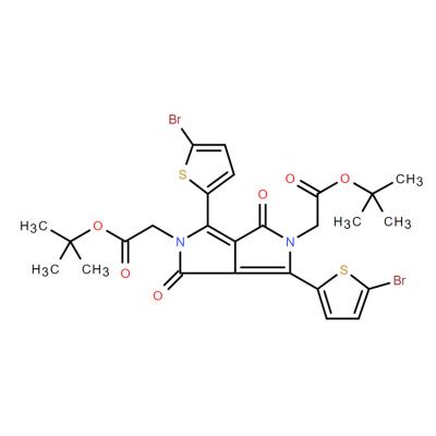 CAS    1815587-98-4     Pyrrolo[3,4-c]pyrrole-2,5(1H,4H)-diacetic acid, 3,6-bis(5-bromo-2-thienyl)-1,4-dioxo-, 2,5-bis(1,1-dimethylethyl) ester