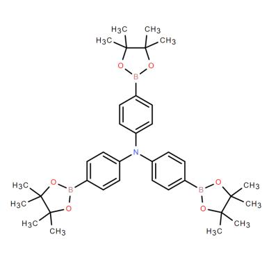 CAS    267221-90-9   4-(Tetramethyl-1,3,2-dioxaborolan-2-yl)-N,N-bis-[4-(tetramethyl-1,3,2-dioxaborolan-2-yl)phenyl