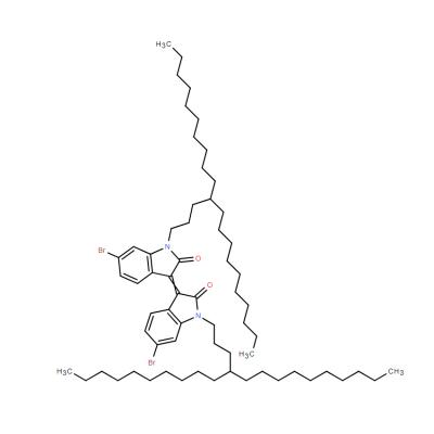 CAS     1413918-79-2     2H-Indol-2-one, 6-bromo-3-[6-bromo-1-(4-decyltetradecyl)-1,2-dihydro-2-oxo-3H-indol-3-ylidene]-1-(4-decyltetradecyl)-1,3-dihydro-