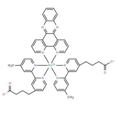 CAS    1800337-15-8   	Bis(4-methyl-4'-carboxypropyl-2,2'-bipyridyl)(dipyrido[3,2-a:2',3'-c]phenazine)ruthenium(II) Dichloride