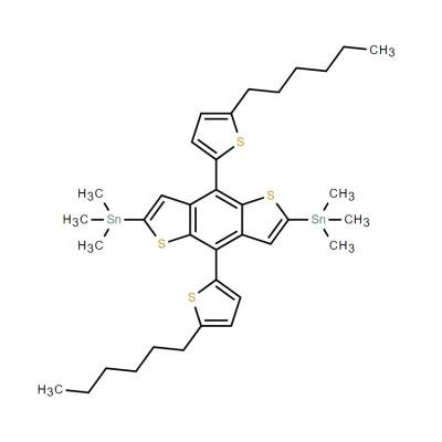 CAS   1403984-36-0    4,8-Bis-(5-hexyl-thiophen-2-yl)-2,6-bis-trimethylstannanyl-1,5-dithia-s-indacene