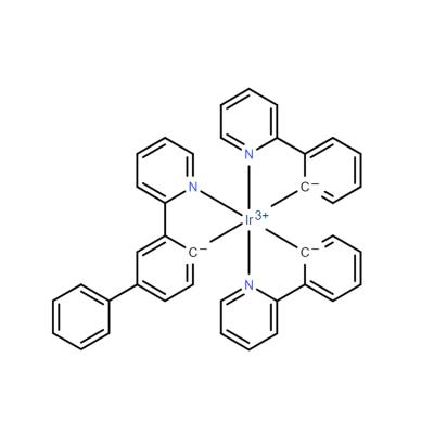CAS    1034145-18-0   (OC-6-43)-[3-(2-Pyridinyl)[1,1'-biphenyl]-4-yl]bis[2-(2-pyridinyl)phenyl]iridium