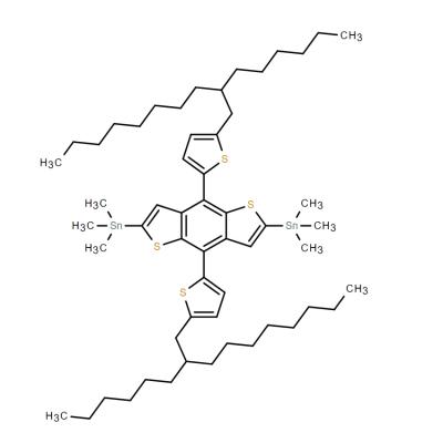 CAS   1373834-87-7   IN1414, (4,8-bis(5-(2-hexyldecyl)thiophen-2-yl)benzo[1,2-b:4,5-b']dithiophene-2,6-diyl)bis(trimethylstannane)